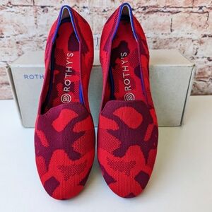 RETIRED ROTHYS THE LOAFERS RED CAMO WOMEN'S FLATS SHOES
